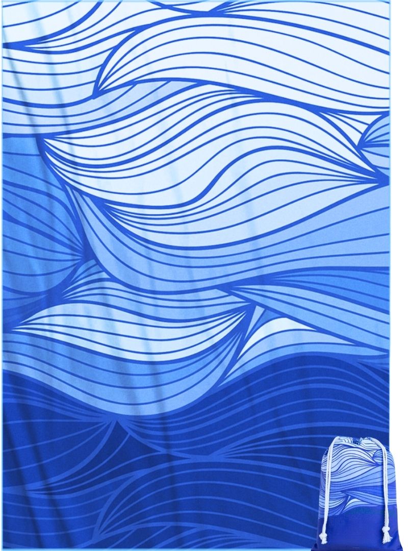 Blue Oceans by Diveblues® - Premium Strandlaken - 220 gr Microvezel + Free Travel Bag