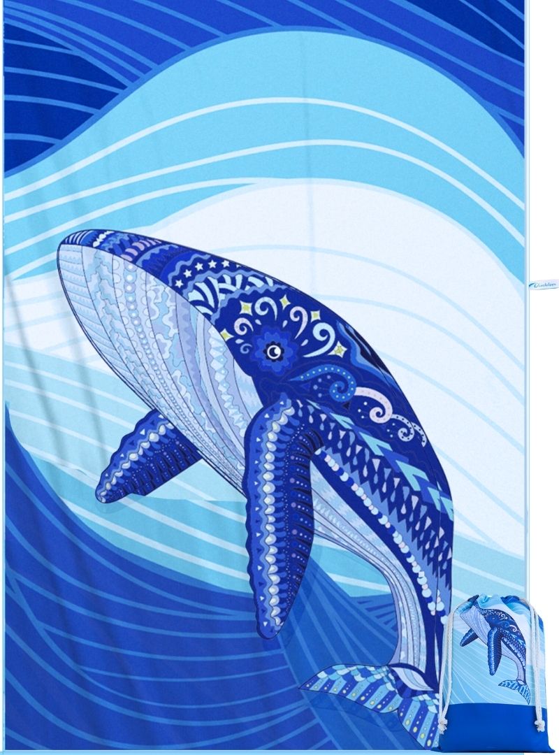 Blue Oceans by Diveblues® - Premium Strandlaken - 220 gr Microvezel + Free Travel Bag