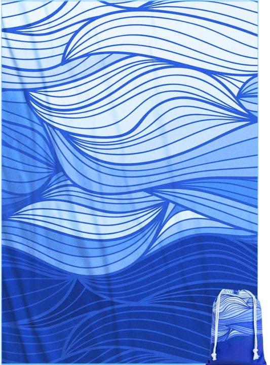 Blue Oceans by Diveblues® - Premium Strandlaken - 220 gr Microvezel  + Free Travel Bag