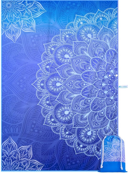 Blue Oceans by Diveblues® - Premium Strandlaken - 220 gr Microvezel  + Free Travel Bag