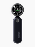 Zwarte Diveblues D5042 krachtige mini ventilator met USB-C snelladen en geconcentreerde 45 graden airflow.