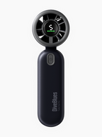Zwarte Diveblues D5042 krachtige mini ventilator met USB-C snelladen en geconcentreerde 45 graden airflow.