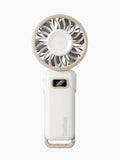 Witte Diveblues AIR oplaadbare handventilator met Crab-Claw™ karabijnhaak, Horizon-Flip™ 180° vouwontwerp en Sea-Breeze™ traploze 1-100 snelheid.
