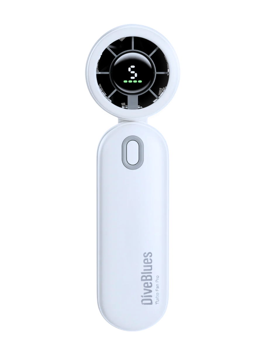 productfoto witte iturbo Diveblues handventilator