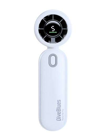 productfoto witte iturbo Diveblues handventilator